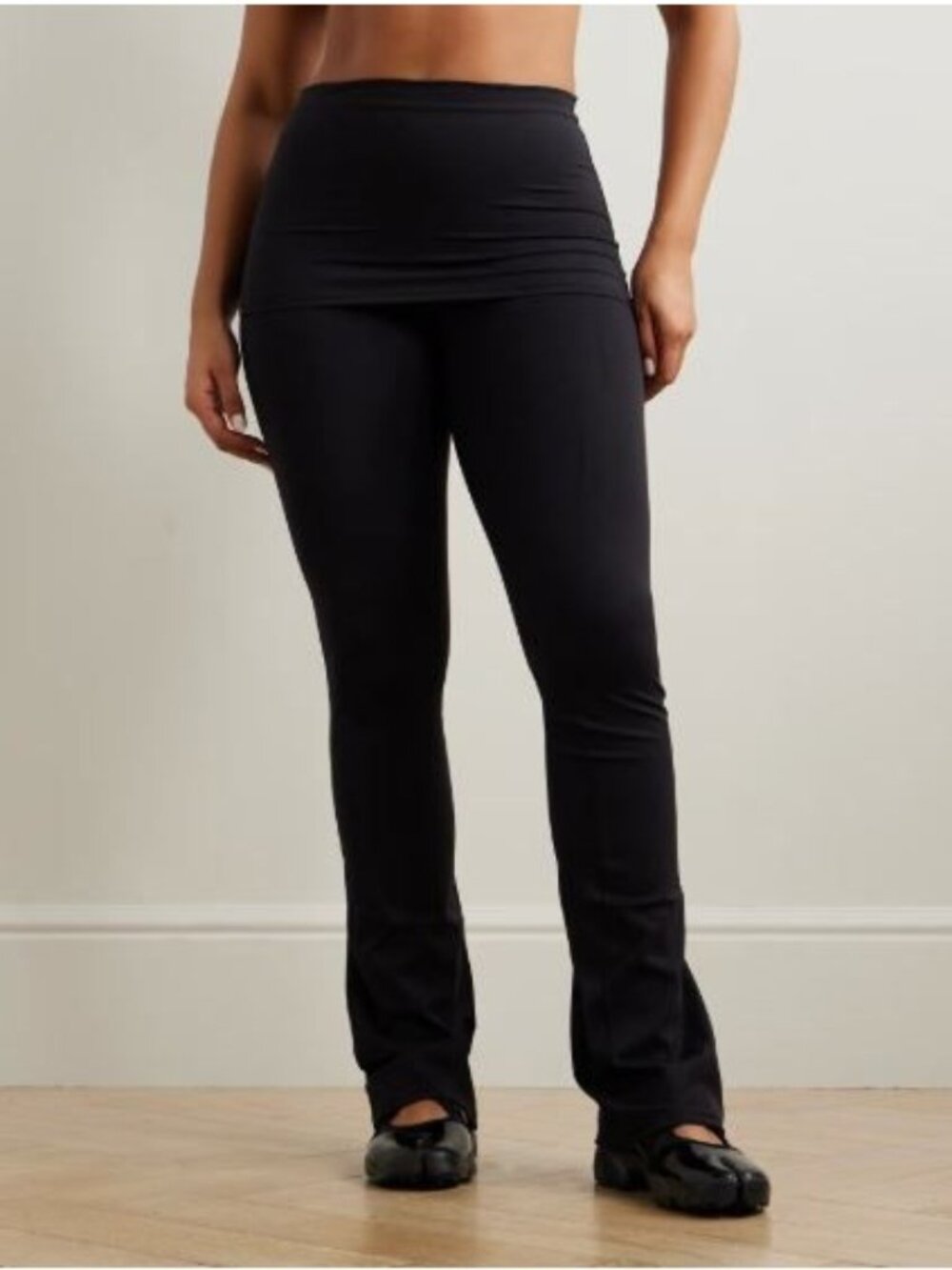 NWT NIKE x SKIMS FOLDOVER MATTE SLIM FLARE OBSIDIAN LEGGINGS MEDIUM